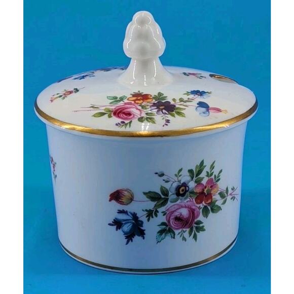 Minton Bone China Jam Jelly Mustard Jar Pot with Lid original box Marlow Pattern - Picture 2 of 16
